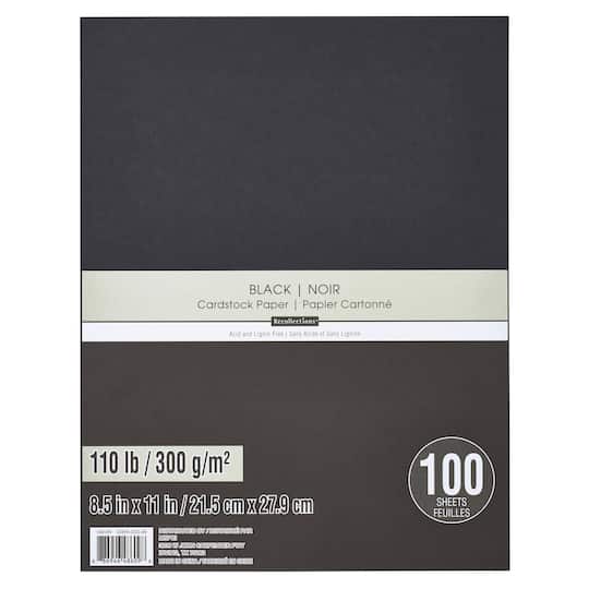 6 Packs: 100 ct. (600 total) Black Heavyweight 8.5" x 11" Cardstock Paper by Recollections™